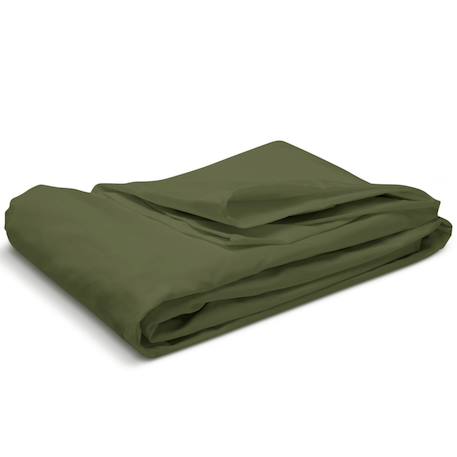 Drap housse uni percale de coton bonnet 28cm Anthracite+Gris clair+Kaki+Moutarde 11 - vertbaudet enfant 