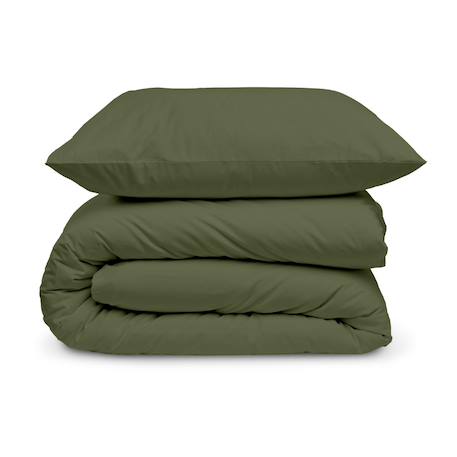 Parure de lit percale de coton unie Blanc+Kaki+Moutarde 7 - vertbaudet enfant 