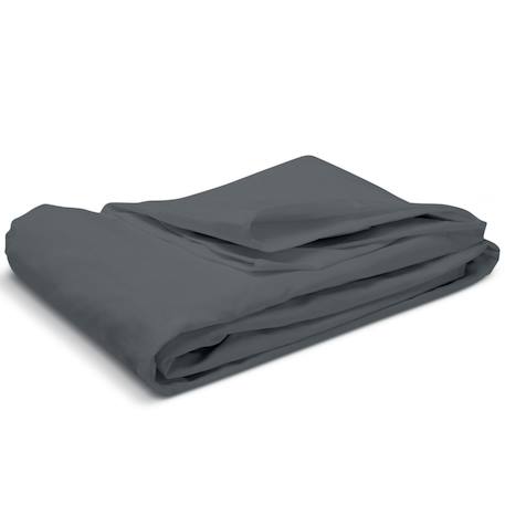 Drap housse uni percale de coton bonnet 28cm Anthracite+Gris clair+Kaki+Moutarde 3 - vertbaudet enfant 
