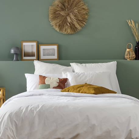 Lot de 2 taies d'oreiller percale de coton Blanc+Gris clair+Kaki+Moutarde+Terracotta 3 - vertbaudet enfant 
