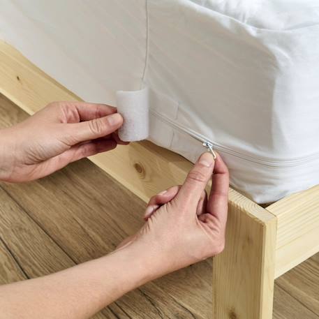 Housse intégrale matelas anti-punaises de lit Blanc 3 - vertbaudet enfant 