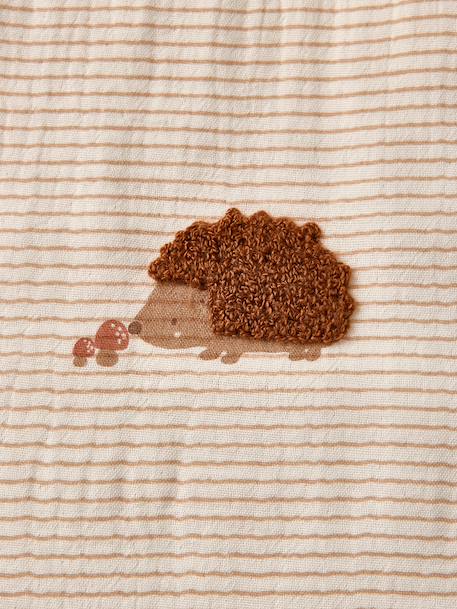 Gigoteuse en gaze de coton HÉRISSON rayé beige 7 - vertbaudet enfant 
