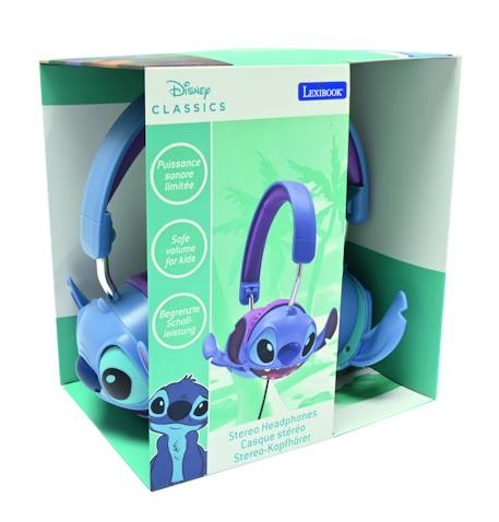 Casque stéréo filaire pliable stitch avec limitation de volume d'écoute MULTICOLORE 6 - vertbaudet enfant 