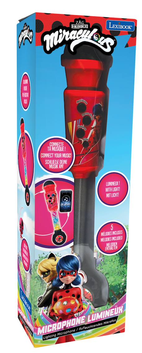 Microphone miraculous avec tube lumineux et enceinte MULTICOLORE 4 - vertbaudet enfant 