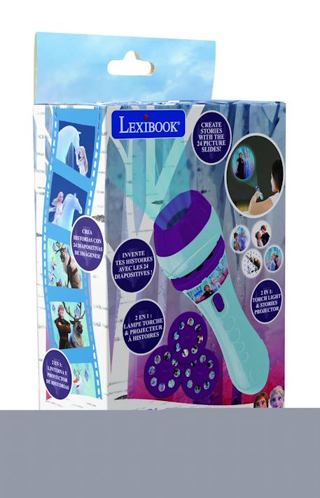 Projecteur à histoires et lampe torche reine des neiges Bleu 2 - vertbaudet enfant 