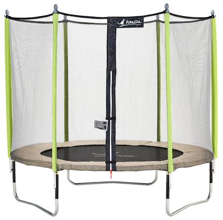 Trampoline jardin ø 300?cm + filet de sécurité - jumpi 300 - taupe/vert Vert 1 - vertbaudet enfant 