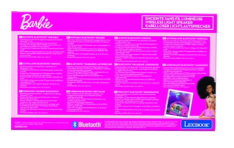 Enceinte bluetooth lumineuse avec micro barbie MULTICOLORE 6 - vertbaudet enfant 