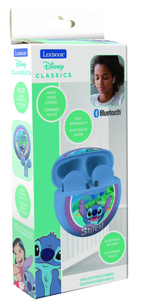 Écouteurs sans fil bluetooth stitch Violet 6 - vertbaudet enfant 