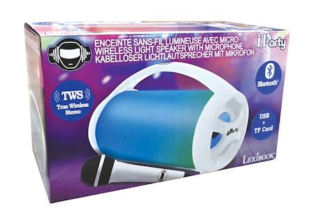 Enceinte bluetooth lumineuse avec micro iparty MULTICOLORE 6 - vertbaudet enfant 
