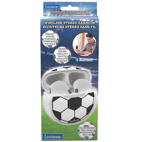 Écouteurs sans fil bluetooth football Blanc 4 - vertbaudet enfant 