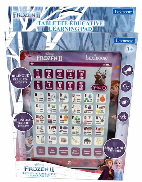 Tablette éducative bilingue la reine des neiges en français et en anglais MULTICOLORE 3 - vertbaudet enfant 