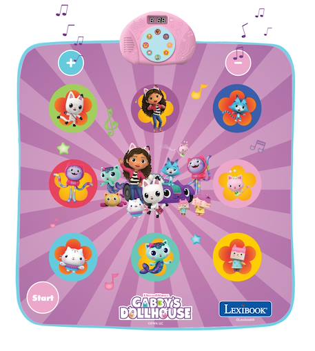 Tapis de danse électronique bluetooth et lumineux gabby et la maison magique Rose 3 - vertbaudet enfant 
