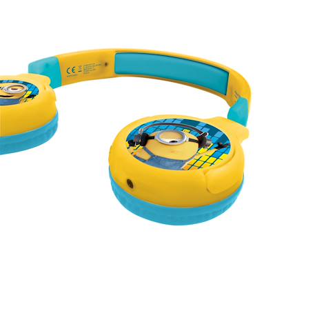 Casque 2 en 1 les minions bluetooth et filaire avec limitation de son Jaune 3 - vertbaudet enfant 