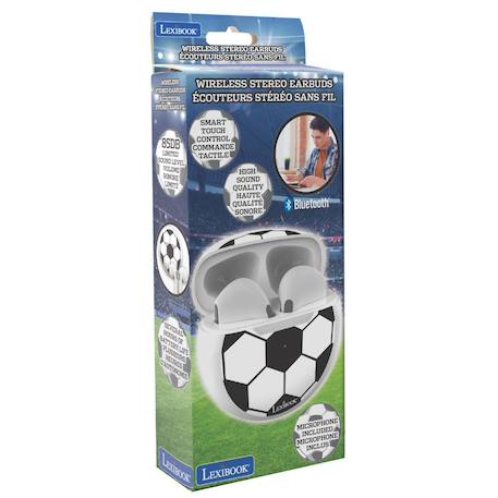 Écouteurs sans fil bluetooth football Blanc 6 - vertbaudet enfant 