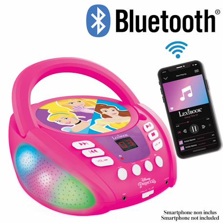 Lecteur cd bluetooth disney princess MULTICOLORE 2 - vertbaudet enfant 