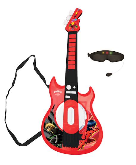 Guitare électronique lumineuse avec lunettes et micro miraculous Rouge 1 - vertbaudet enfant 