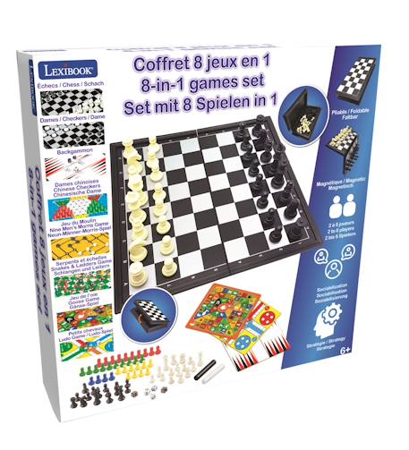 Coffret 8 jeux de société avec pions magnétiques Noir 4 - vertbaudet enfant 