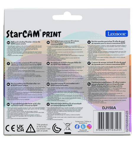 Pack de recharge contenant 10 rouleaux autocollants pour les références star cam dj150 et dj160 MULTICOLORE 6 - vertbaudet enfant 