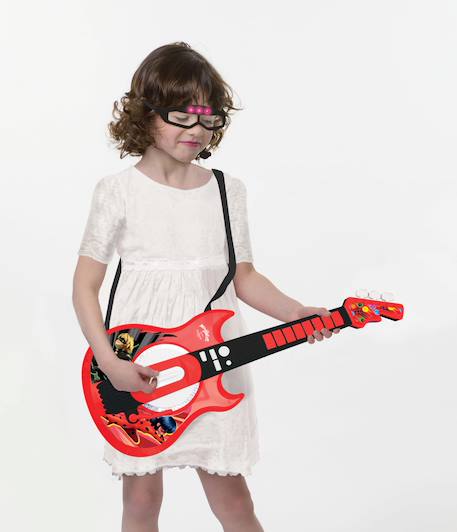 Guitare électronique lumineuse avec lunettes et micro miraculous Rouge 6 - vertbaudet enfant 