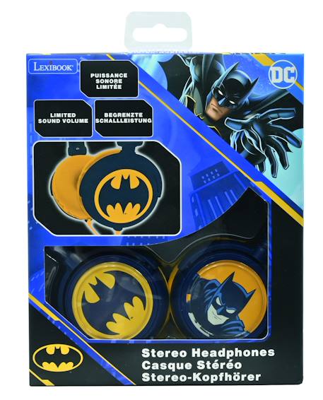 Casque stéréo filaire pliable batman avec limitation de volume d'écoute MULTICOLORE 5 - vertbaudet enfant 