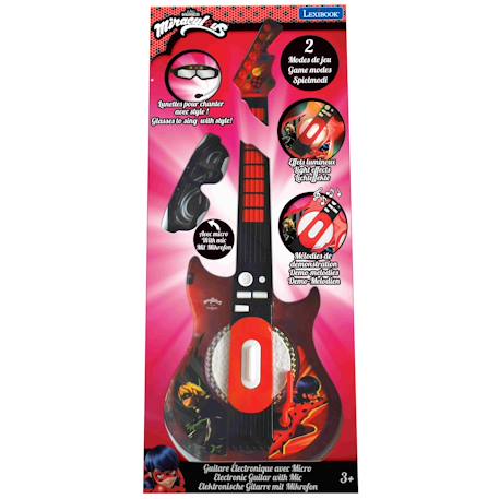 Guitare électronique lumineuse avec lunettes et micro miraculous Rouge 5 - vertbaudet enfant 