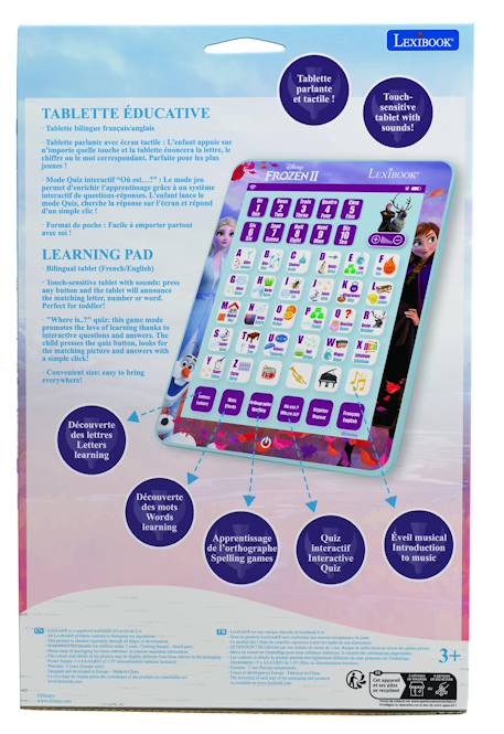 Tablette éducative bilingue la reine des neiges en français et en anglais MULTICOLORE 5 - vertbaudet enfant 