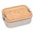 Boîte à goûter en inox et bambou adventure Multi-coloured 1 - vertbaudet enfant 