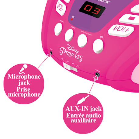 Lecteur cd bluetooth disney princess MULTICOLORE 3 - vertbaudet enfant 