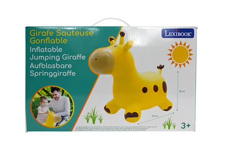 Girafe sauteuse gonflable jaune Jaune 3 - vertbaudet enfant 