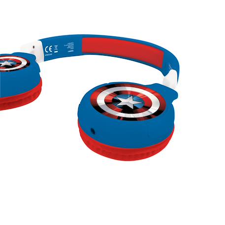 Casque 2 en 1 avengers bluetooth et filaire avec limitation de son MULTICOLORE 3 - vertbaudet enfant 