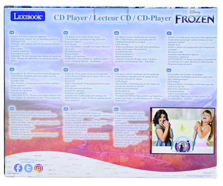 Lecteur cd portable avec 2 microphones reine des neiges Violet 5 - vertbaudet enfant 