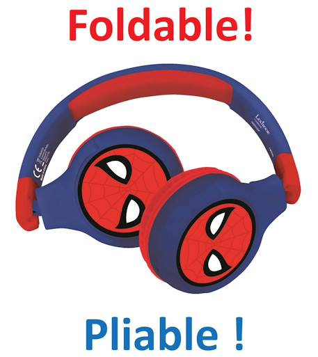 Casque 2 en 1 spiderman bluetooth et filaire avec limitation de son MULTICOLORE 4 - vertbaudet enfant 