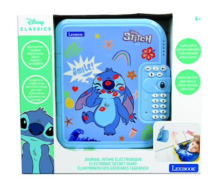 Journal intime électronique Stitch avec coffre-fort, stylo, carnet inclus, interactif, Effets sonores MULTICOLORE 5 - vertbaudet enfant 