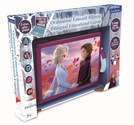 Ordinateur portable éducatif bilingue la reine des neige (fr/en) Violet 4 - vertbaudet enfant 