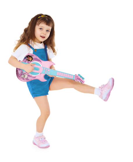 Guitare électronique lumineuse avec lunettes et micro gabby et la maison magique Rose 4 - vertbaudet enfant 