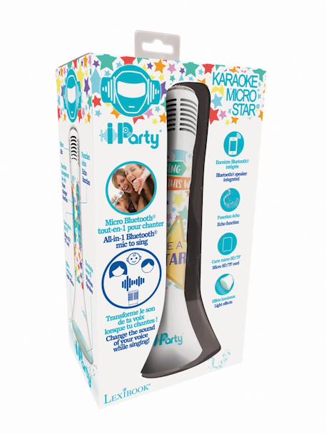 Micro karaoké sans fil avec enceinte bluetooth iparty Blanc 4 - vertbaudet enfant 