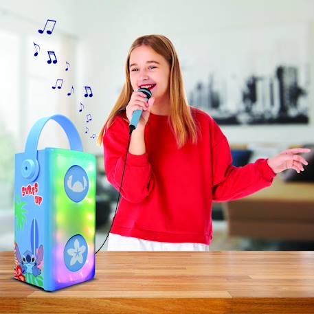 Enceinte bluetooth portable avec micro et effets lumineux stitch MULTICOLORE 6 - vertbaudet enfant 