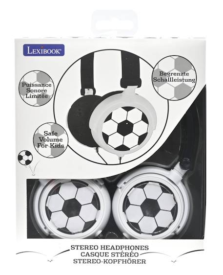 Casque stéréo filaire pliable football avec limitation de volume d'écoute MULTICOLORE 5 - vertbaudet enfant 