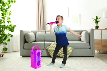Enceinte bluetooth lumineuse rose avec micro Blanc 5 - vertbaudet enfant 