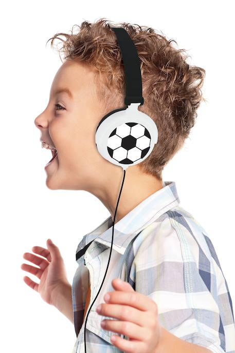 Casque stéréo filaire pliable football avec limitation de volume d'écoute MULTICOLORE 2 - vertbaudet enfant 