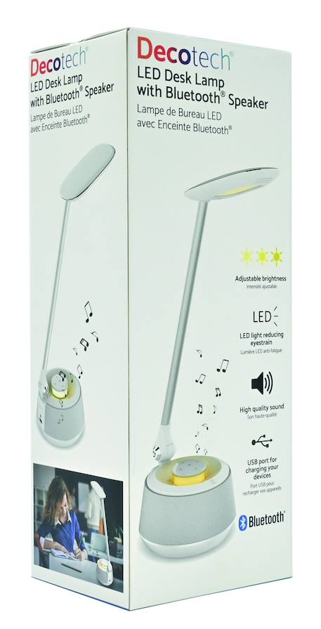 Lampe de bureau avec lumières led et enceinte bluetooth Blanc 5 - vertbaudet enfant 