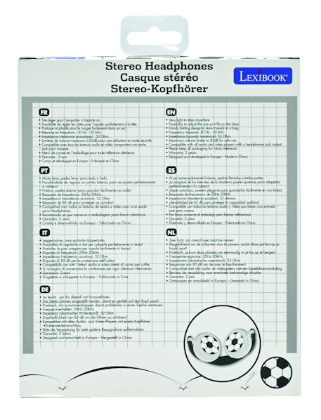 Casque stéréo filaire pliable football avec limitation de volume d'écoute MULTICOLORE 6 - vertbaudet enfant 