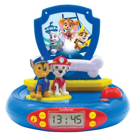 Réveil projecteur pat patrouille avec chase en 3d MULTICOLORE 1 - vertbaudet enfant 