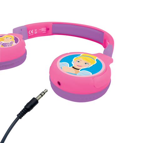 Casque 2 en 1 disney princesse bluetooth et filaire avec limitation de son MULTICOLORE 4 - vertbaudet enfant 