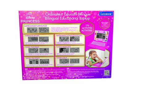 Ordinateur portable éducatif bilingue disney princesse (fr/en) MULTICOLORE 4 - vertbaudet enfant 