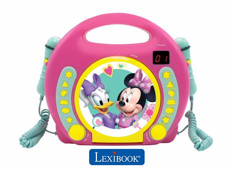 Lecteur cd portable avec 2 microphones disney minnie MULTICOLORE 2 - vertbaudet enfant 