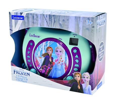 Lecteur cd portable avec 2 microphones reine des neiges Violet 3 - vertbaudet enfant 