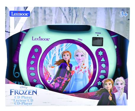 Lecteur cd portable avec 2 microphones reine des neiges Violet 4 - vertbaudet enfant 