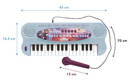 Clavier électronique musical avec micro reine des neiges Bleu 2 - vertbaudet enfant 