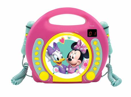 Lecteur cd portable avec 2 microphones disney minnie MULTICOLORE 1 - vertbaudet enfant 